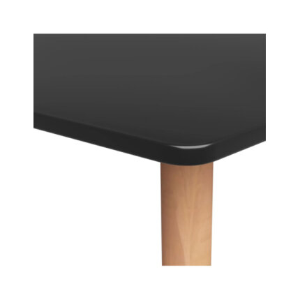 Table mange debout Scandinave avec 6 tabourets - Noir et blanc - Bois et métal
