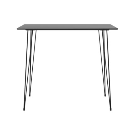 Table mange debout Industriel avec 4 tabourets - Noir et blanc - Bois et métal