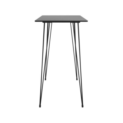 Table mange debout Industriel avec 4 tabourets - Noir et blanc - Bois et métal