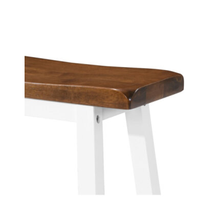 Table mange debout Campagne avec 4 tabourets - Marron et blanc 