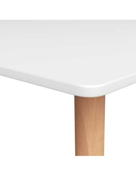 Table mange debout Scandinave avec 6 tabourets - Blanc et gris - Bois et métal Table mange debout Scandinave avec 6 tabourets - Blanc et gris - Bois et métal