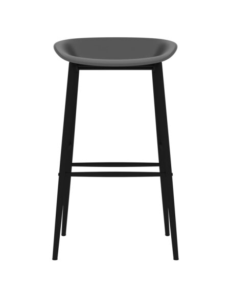 Table mange debout Scandinave avec 6 tabourets - Blanc et gris - Bois et métal Table mange debout Scandinave avec 6 tabourets - Blanc et gris - Bois et métal