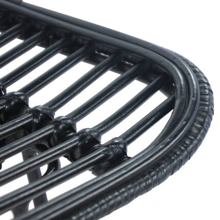 Chaise de bar Bohème / Nature en lot de 2 en rotin Noir  {attributes}