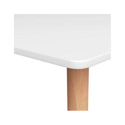Table mange debout Scandinave avec 4 tabourets - Blanc - Bois et métal