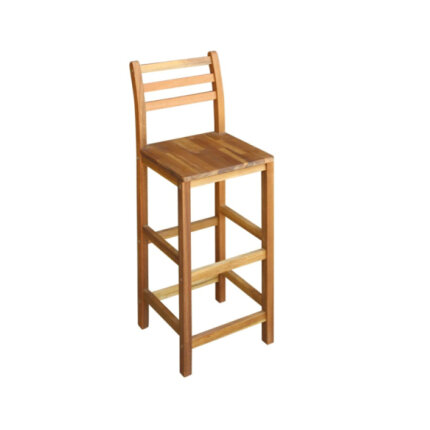 Table mange debout Bohème avec 6 tabourets Bois massif d'acacia