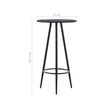 Table mange debout Industriel avec 2 tabourets - Noir - Bois et pied en métal