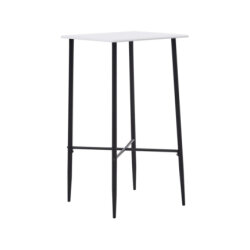 Table mange debout Industriel avec 2 tabourets - Blanc - Bois et pied en métal 2