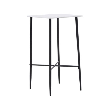 Table mange debout Industriel avec 2 tabourets - Blanc - Bois et pied en métal