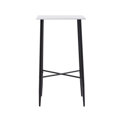 Table mange debout Industriel avec 2 tabourets - Blanc - Bois et pied en métal