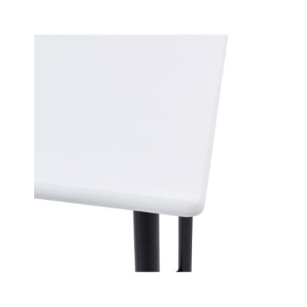 Table mange debout Industriel avec 2 tabourets - Blanc - Bois et pied en métal