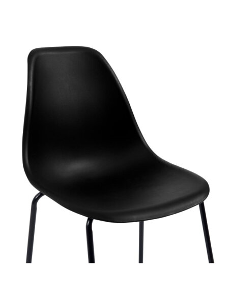 Table mange debout Industriel avec 2 tabourets - Blanc - Bois et pied en métal