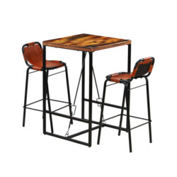 Table mange debout Industriel avec 2 tabourets
