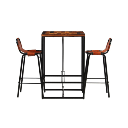 Table mange debout Industriel avec 2 tabourets 