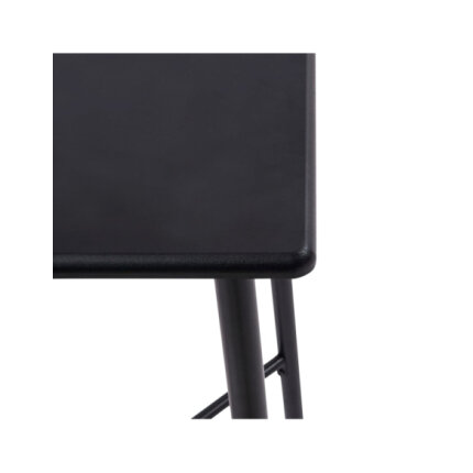 Table mange debout Industriel avec 2 tabourets - Noir - Bois et pied en métal