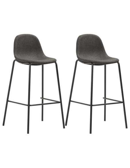 Table mange debout Industriel avec 2 tabourets - Noir - Bois et pied en métal