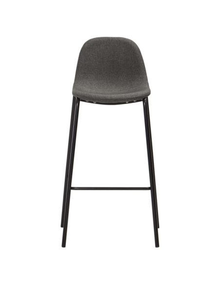Table mange debout Industriel avec 2 tabourets - Noir - Bois et pied en métal