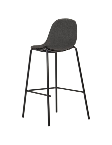 Table mange debout Industriel avec 2 tabourets - Noir - Bois et pied en métal