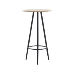 Table mange debout Industriel avec 2 tabourets - Chêne - Bois et pied en métal 2