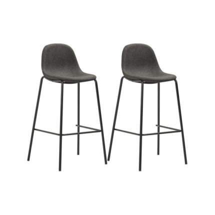 Table mange debout Industriel avec 2 tabourets - Chêne - Bois et pied en métal