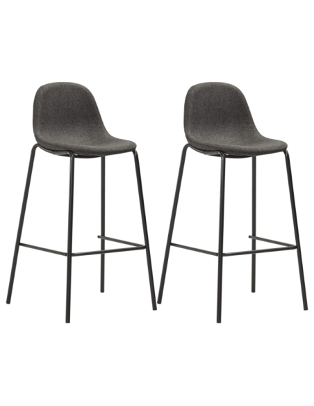 Table mange debout Industriel avec 2 tabourets - Chêne - Bois et pied en métal