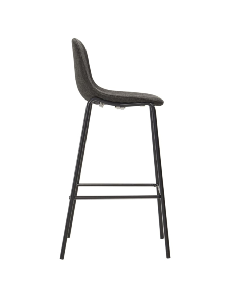 Table mange debout Industriel avec 2 tabourets - Chêne - Bois et pied en métal
