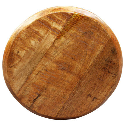 Tabourets de bar industriel en lot de 2 en bois de manguier massif Brun  {attributes}