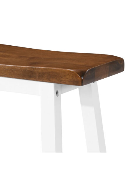Ensemble Table mange debout Campagne avec 4 tabourets - Marron et blanc 