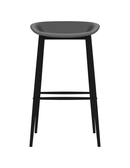 Ensemble Table mange debout Scandinave avec 6 tabourets - Blanc et gris - Bois et métal  Ensemble Table mange debout Scandinave avec 6 tabourets - Blanc et gris - Bois et métal