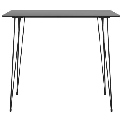 Ensemble Table mange debout Industriel avec 4 tabourets - Noir et blanc - Bois et métal