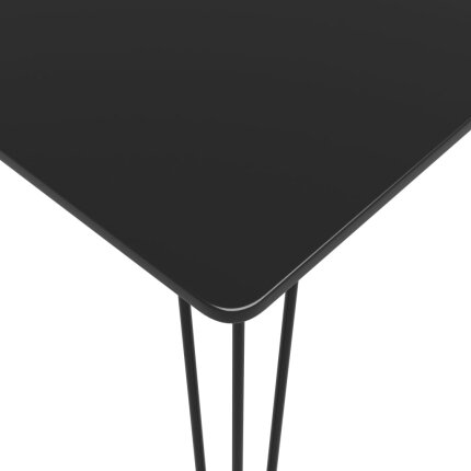 Ensemble Table mange debout Industriel avec 4 tabourets - Noir et blanc - Bois et métal