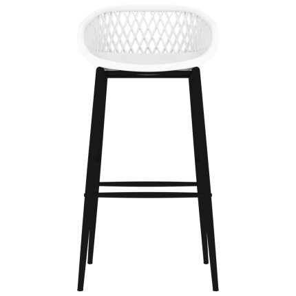 Ensemble Table mange debout Scandinave avec 4 tabourets - Blanc - Bois et métal 