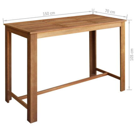 Ensemble Table mange debout Bohème avec 6 tabourets Bois massif d'acacia