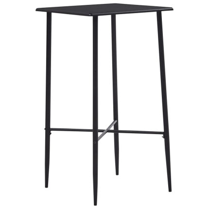 Ensemble Table mange debout Industriel avec 2 tabourets - Noir - Bois et pied en métal 