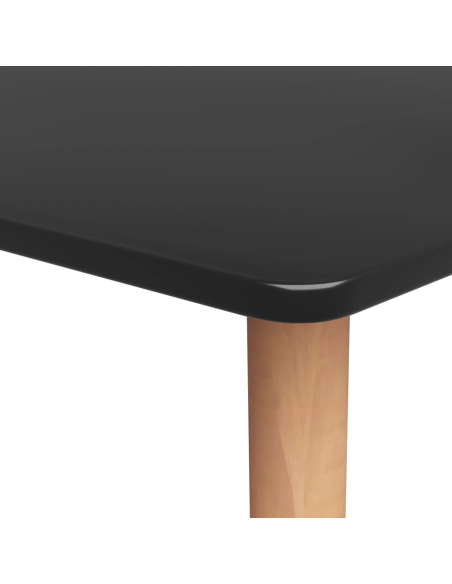 Ensemble Table mange debout Scandinave avec 2 tabourets - Noir - Métal et Bois 
