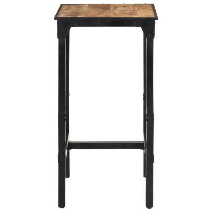 Ensemble Table mange debout Industriel avec 2 tabourets - Marron foncé - Bois massif de manguier et fer