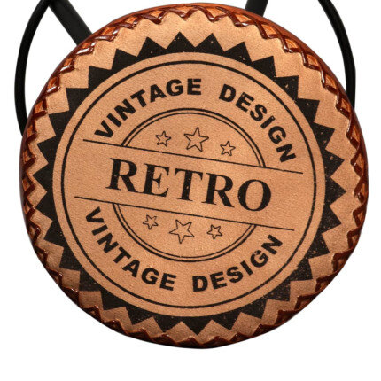Tabourets de bar Industriel / Rétro - Vintage en lot de 2 en cuir véritable Brun  {attributes}