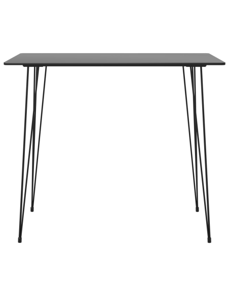Ensemble Table mange debout Industriel avec 4 tabourets - Noir - Bois et métal 