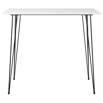 Ensemble Table mange debout Scandinave avec 4 tabourets - Blanc - Bois et métal 
