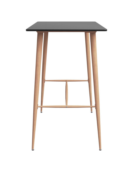 Ensemble Table mange debout Scandinave avec 4 tabourets - Noir et gris - Bois et métal  Ensemble Table mange debout Scandinave avec 4 tabourets - Noir et gris - Bois et métal