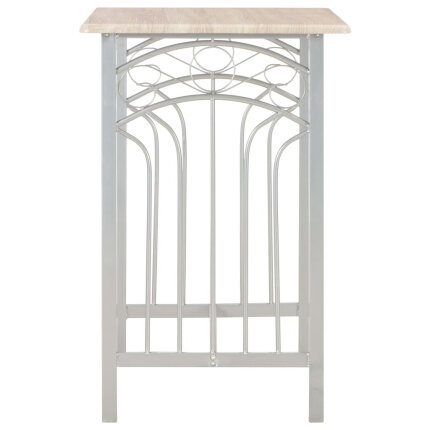 Ensemble Table mange debout Campagne avec 2 tabourets - Chêne et gris - Bois & Acier 