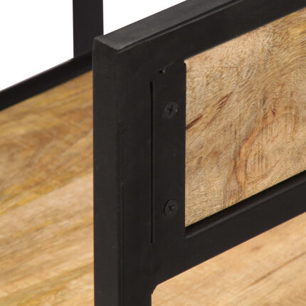 Ensemble Table mange debout Industriel avec 2 tabourets Bois massif de manguier 