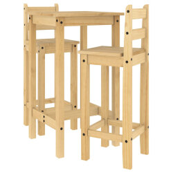 Ensemble Table mange debout Campagne avec 2 tabourets Bois massif de pin