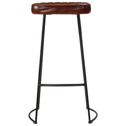 Ensemble Table mange debout Industriel avec 2 tabourets - Marron foncé - Bois massif de manguier et fer