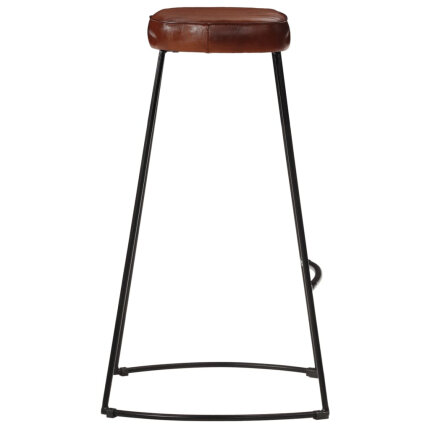Ensemble Table mange debout Industriel avec 2 tabourets - Marron foncé - Bois massif de manguier et fer