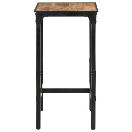 Ensemble Table mange debout Industriel avec 2 tabourets - Marron foncé - Bois massif de manguier et fer