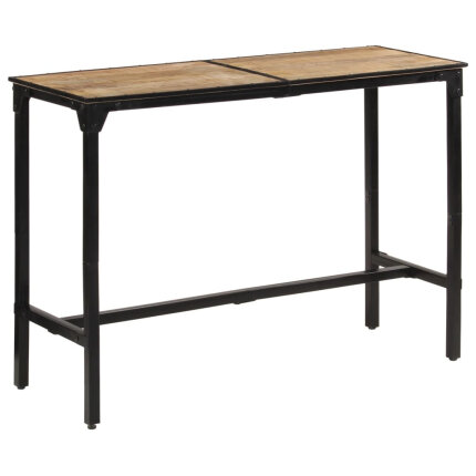 Ensemble Table mange debout Industriel avec 6 tabourets Bois massif de manguier et fer 
