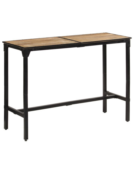 Ensemble Table mange debout Industriel avec 6 tabourets Bois massif de manguier et fer 