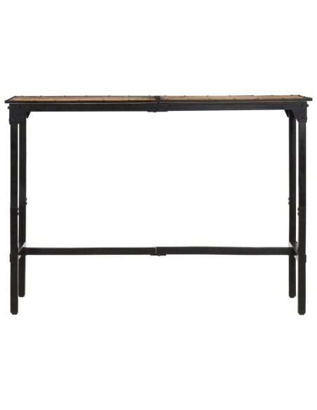 Ensemble Table mange debout Industriel avec 6 tabourets Bois massif de manguier et fer 