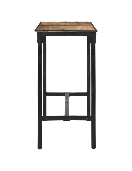 Ensemble Table mange debout Industriel avec 6 tabourets Bois massif de manguier et fer 