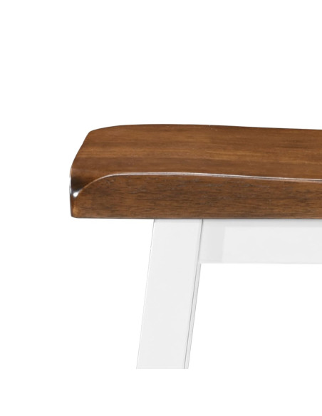 Tabourets de bar Bohème / Nature en lot de 2 en bois massif Brun  {attributes}